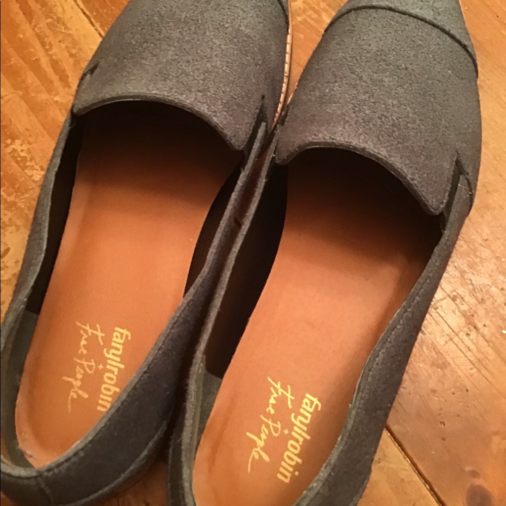 Faryrobin Free People Denim Blue Flats
